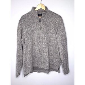 Wrangler Authentics Rugged Pullover Sweater Gray Marbled Large !